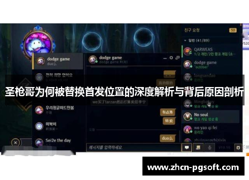 圣枪哥为何被替换首发位置的深度解析与背后原因剖析